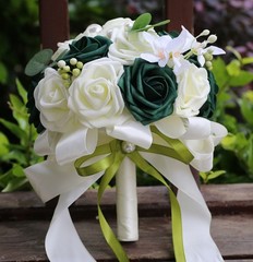 Lightweight Bridal Wedding Bouquet Round Holding Bouquet Throw Toss Artificia…