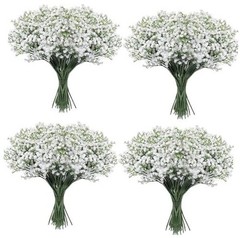 Babys Breath Artificial Flowers,30 Pcs Gypsophila Faux Flowers for White