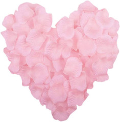 1000 piezas de pétalos de rosa de seda artificial rosa claro