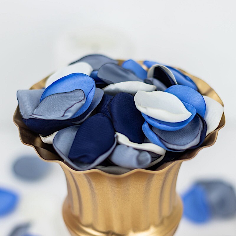 400 DUSTY BLUE IVORY Silk Rose Petals Matte Artificial Flowers Table CONFETTI