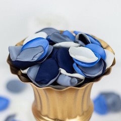 400 DUSTY BLUE IVORY Silk Rose Petals Matte Artificial Flowers Table CONFETTI