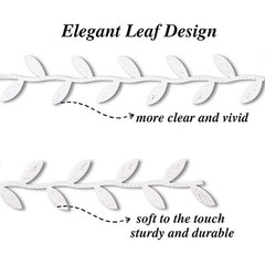 Leaf Ribbon Trim Artificial Leaf Vine Lace Trim String for Crafts Baby Shower