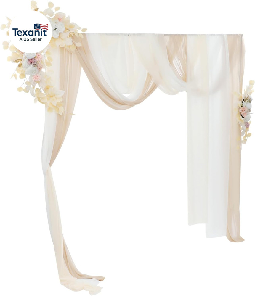 Artificial Wedding Arch Flowers Kit (Pack of 5), 2Pcss Realistic Silk Roses Flow
