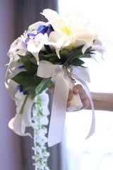 New Bridal Bouquet, Wedding Flowers, Calla Lilies, Artificial Flowers, Waterf…