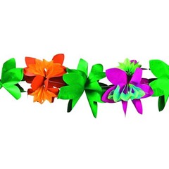 Colorful Paper Flower Garland – Elevate Your Luau with 9 Feet of Paper