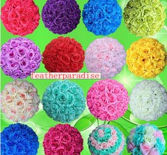 Hot Pink Rose Flower Ball Pomander Wedding Kissing Ball 11-12 inches GA, USA