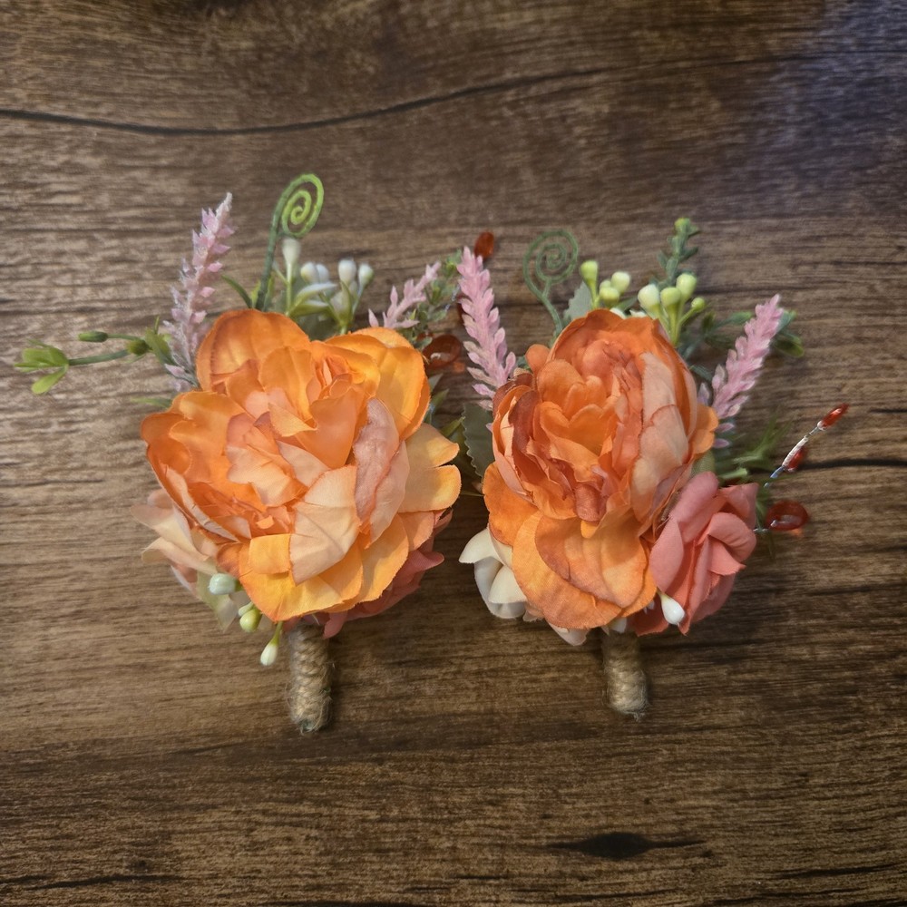 New Set Of 2 Wrist Corsage and Boutonniere Set for Wedding Prom Party Homecoming