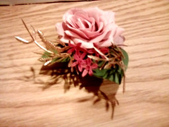 Wedding Prom Mothers Day Rose Flower Wrist Corsage Boutonniere Blush Colored Set