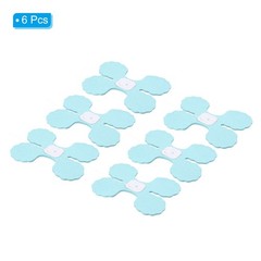 6Pcs 9.8ft Four-Leaf Paper Flower Garland Hanging Streamers Light Blue