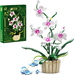 Icons Orchid Flowers Building Set, Exquisite Orchid Bonsai for Adult- Compatible