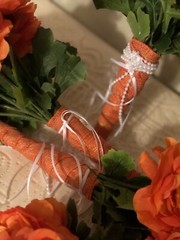 Vibrant Orange Wedding Bouquet Set