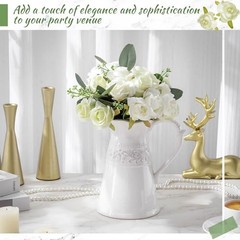 Zeyune 12 Bunches Wedding Bridesmaids Bouquets 144 Heads 7 Inch Artificial Rose
