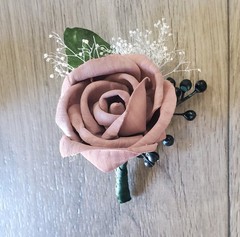Dusty Rose Bridal Bouquet Blush Pink Anemone Sola Wood Wedding Flower Bridesmaid