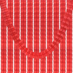 9.8ft Four-Leaf Garland, 12 Pack Tissue Paper Hanging Flower, Red