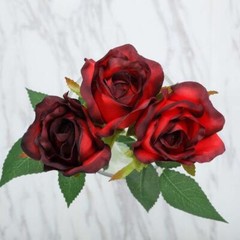 RED 24 Artificial 31″ Long Stem Silk ROSE FLOWERS Party Event Home Decorations