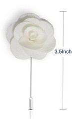 12 Pcs Flower Lapel Pins, Handmade Camellia Flower Boutonniere for Men Women …