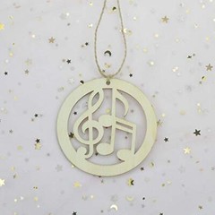 20pcs Music Notes Shaped Wood DIY Craft Cutouts Musical Notes Unfinished Wood