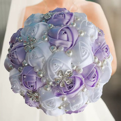 I Purple Wedding Bouquet Bride Bridesmaid Floral Bouquet Decoration