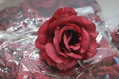 10 PC ROSES BURGUNDY SILK ROSE 3.5” Wired Stem Flower Flowers Flor Seda Vino DIY