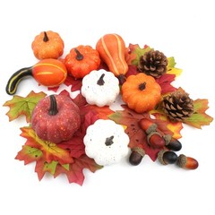 36PCS Mini Artificial Pumpkins Fall Decor Set – Realistic Small Mini, Style 2