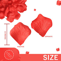 1500 PCS Red Rose Petals Flower Artificial Fake Silk Rose Petals Decorations for