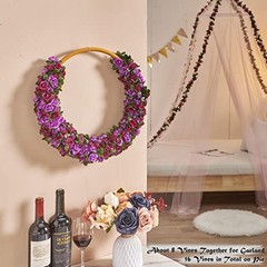 8 Pcs x 8.2 ft Flower Garland Artificial Rose 8 Vines 66FT Spring-purple-8pcs