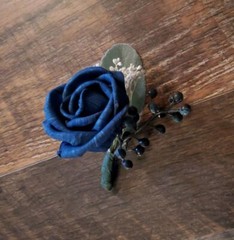 Dusty Blue Mint Green Bridal Bouquet Sola Wood Rose Artificial Wedding Flowers