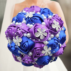 I Purple Wedding Bouquet Bride Bridesmaid Floral Bouquet Decoration