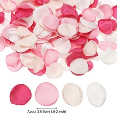 300pcs Artificial Rose Petals Fake Silk Flower Petals, White/Light Pink/Pink