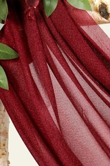 ponatia Burgundy Wedding Artificial Arch Flowers Kit (Pack of 3) with 26Ft Sh…
