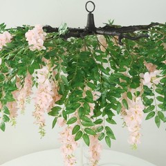 55″ BLUSH Silk Wisteria Vine Hanging Artificial FLOWER Chandelier Party