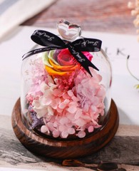 Je T’aime Preserved Fresh Rainbow Roses Immortal Flower Glasses Gift Box