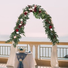 9ft Artificial Floral Garland Rose Flower Garland For Party Wedding Decoration