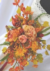Autumn Bounty Faux Silk Bridal Bouquet