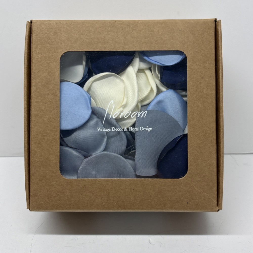Floroom 300pcs Rose Petals Blue Gray Ivory Navy – Great For Weddings!