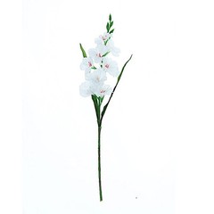 3 WHITE 36″ SILK GLADIOLUS ARTIFICIAL FLOWER Spray Stems Wedding Decorations
