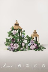 6Pack 2ft Artificial Flowers Garland Dusty Rose Lantern Flower Centerpieces