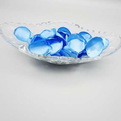 Light Blue Satin Flower Petals For Wedding Decor