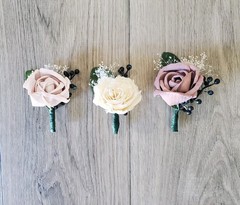 Dusty Rose Bridal Bouquet Blush Pink Anemone Sola Wood Wedding Flower Bridesmaid