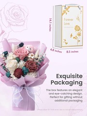 Polylove Forever Flower Bouquet Flowers for Delivery Prime Preserved Purple