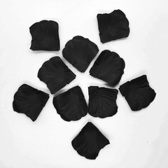 1000 Pcs Exquisite Black Rose Petals, Emulation Silk Rose Petals, Artificial Flo