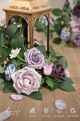 6Pack 2ft Artificial Flowers Garland Dusty Rose Lantern Flower Centerpieces