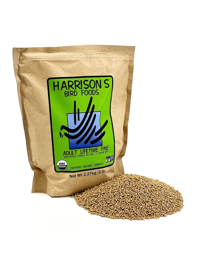 Harrison’s Adult Lifetime Fine Bird Food – 5lb Organic Non-GMO Formula