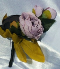 15 Pc Dusty Purple, Lavender, Black Wedding Bouquet Set, Vintage Bouquet Package
