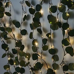 32 feet Green Eucalyptus Leaves LED GARLAND Battery Operated Fairy Lights Party