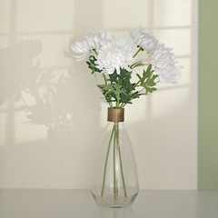 WHITE 3 Stems 27″ Silk Artificial Chrysanthemum FLOWERS Party Decorations
