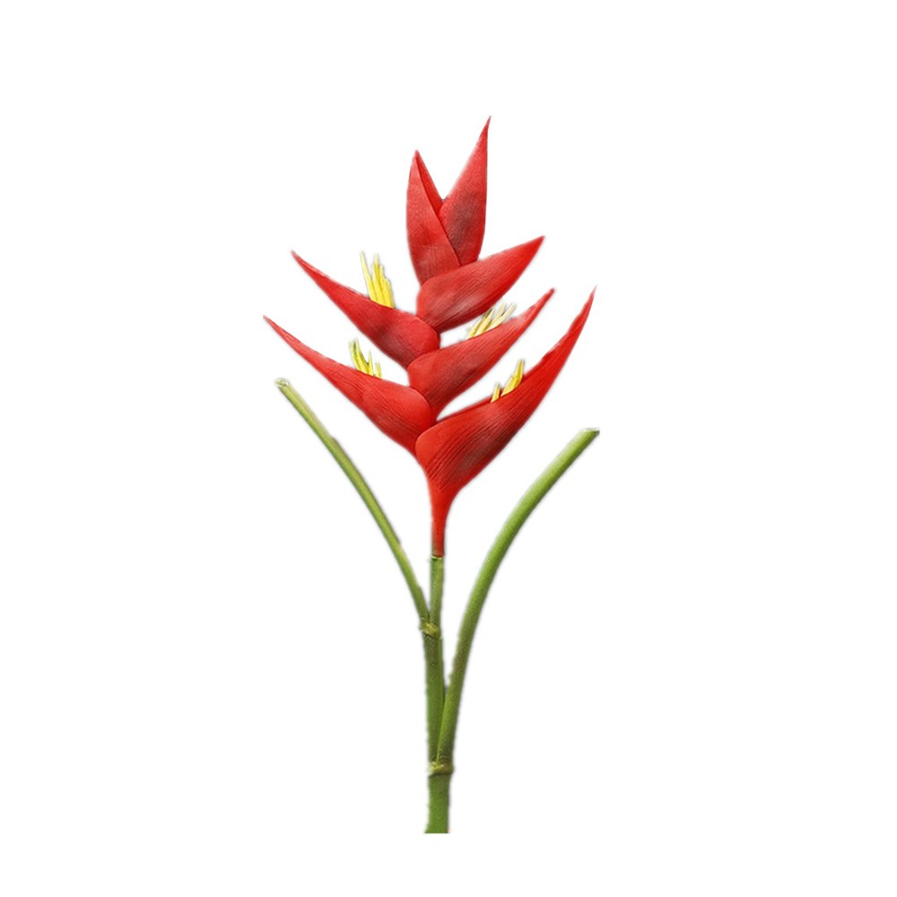 Rikyo 34 in/86cm Large Bird of Paradise Heliconia Stem 34 inches, Red