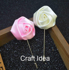 Pack of 20 Satin 4d Rose 2″ Craft Wedding Bride Bouquet Rose Flower-Ivory