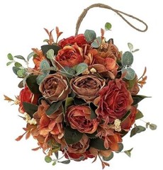 Artificial Peony Flower Balls, 8 Inch Faux Silk Hydrangea Flower Bouquet, Hangin