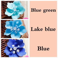 10 X 3D Artificial Flower Applique Satin Ribbon Bead Floral Petals Dress Decor
